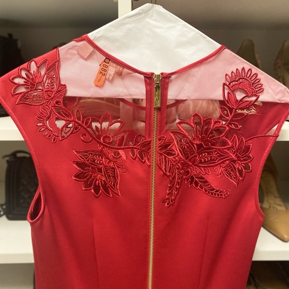 TED BAKER LONDON | Dollii Red Skater Dress - Picture 10 of 14